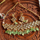 Heera Jewellers Gold Plated Kundan Stone Necklace Set