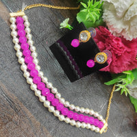 Heera Jewellers Three Layer Pearl Choker Necklace Set