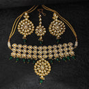 Heera Jewellers Gold Plated Kundan Stone & Beads Necklace Set