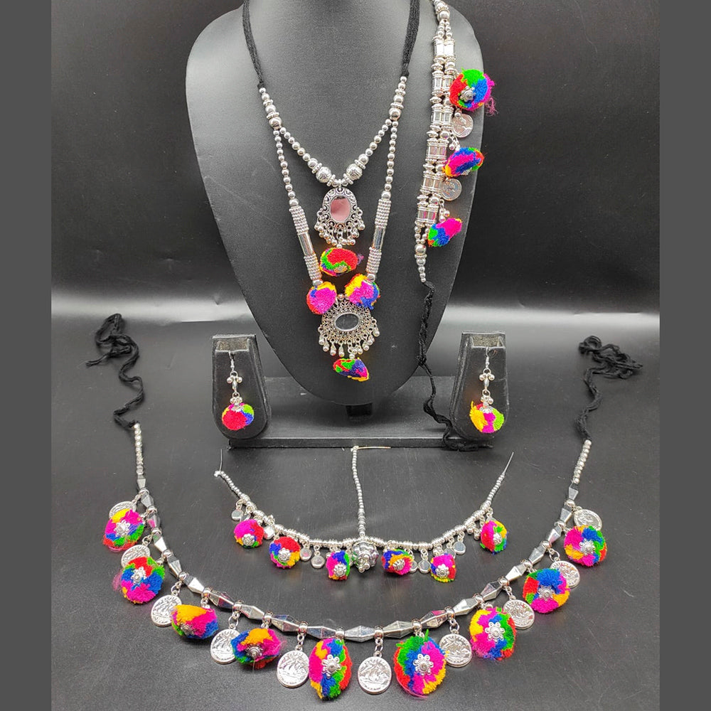 Heera Jewellers Oxidized Plated Necklace Set - HJNECk638