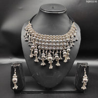 Heera Jewellers Oxidized Plated Necklace Set - HJNECk645