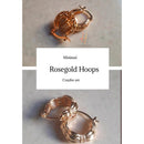 H K Fashion Rose Gold Plated Drop Hoop Earrings Combo