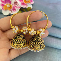 Mahavir Gold Plated Jhumki Earrings