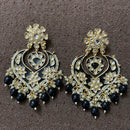 India Art Gold Plated Designer Kundan Meenakari & Beads Earrings