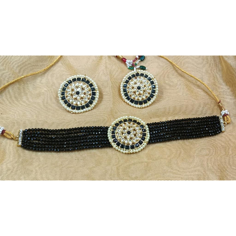 India Art Gold Plated Kundan & Pearl Necklace Set