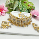 India Art Gold Plated Kundan And Pearl Necklace Set