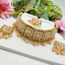 India Art Gold Plated Kundan And Pearl Necklace Set
