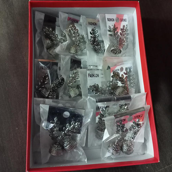 Shubh Art Oxidised Plated Pack Of 12 Dangler Earrings - 1317021