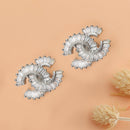 Nipura Interlocked Baguette Allure Stud Earrings