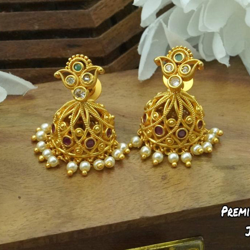 Bhargav Arts Gold Plated Jhumki Earrings