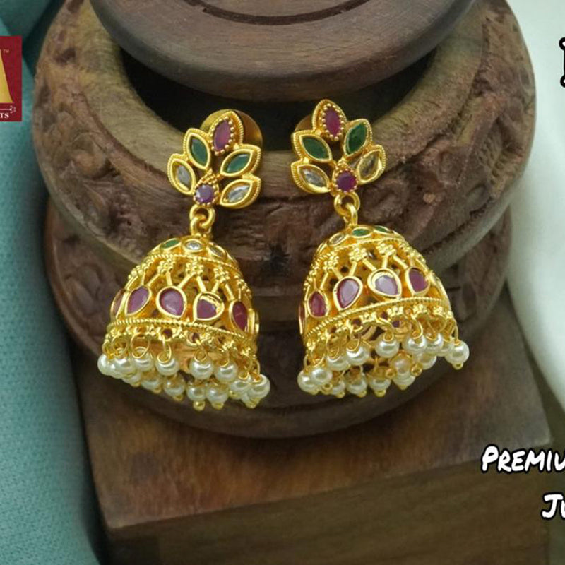 Bhargav Arts Gold Plated Jhumki Earrings