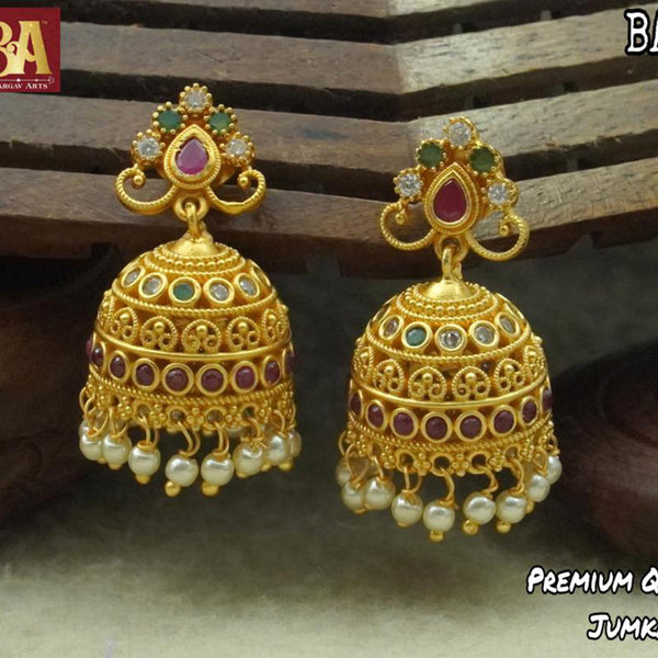 Bhargav Arts Gold Plated Jhumki Earrings