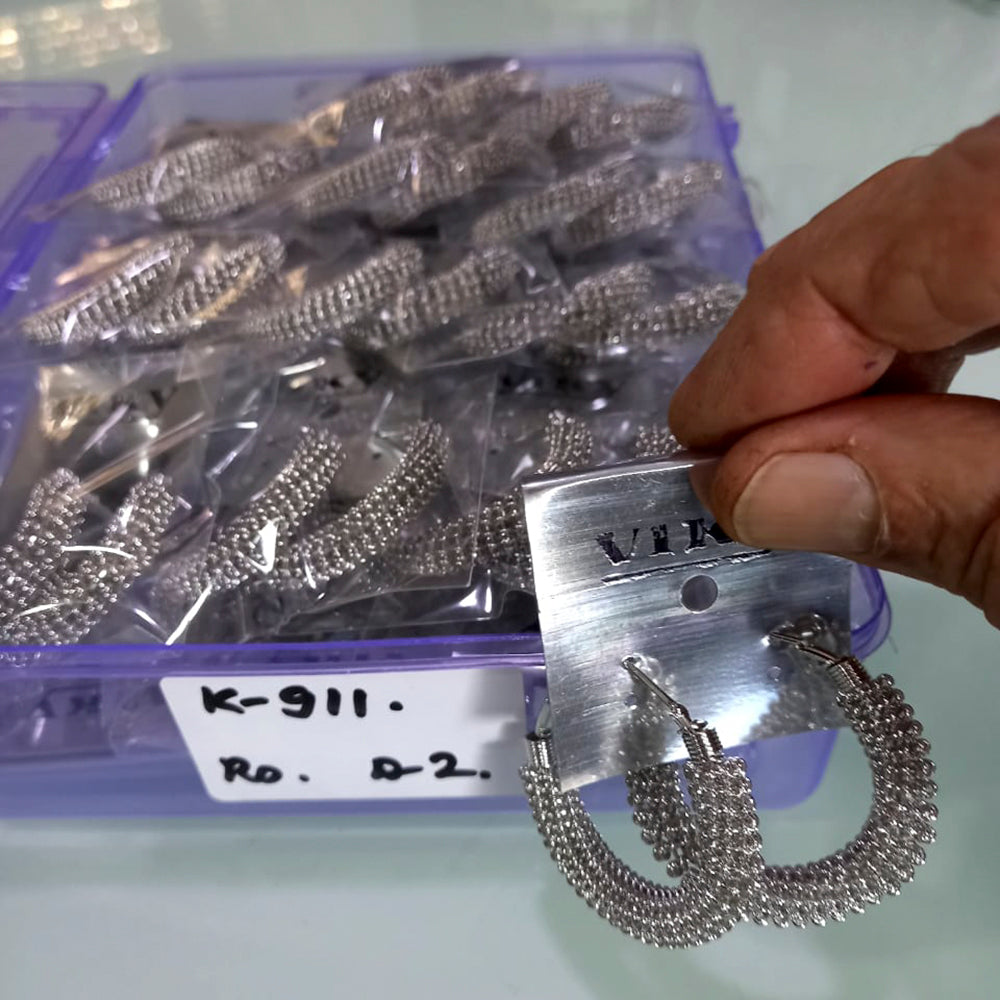 Viky Silver Hoop Earrings