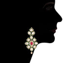 Etnico 18k Gold Plated Traditional Choker Set Glided With Kundan & Beads For Women/Girls (K7207Cr)