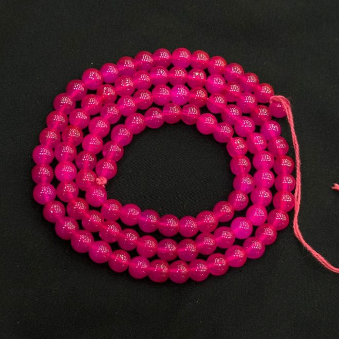 8 mm / Round / Pink