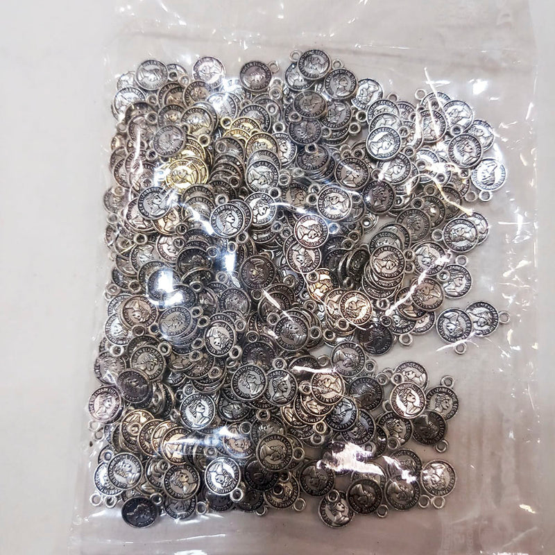 Kriaa DIY Oxidised Casting Metal Queen Charms Charms / Locket / Pendants ( 100/500 Grams)