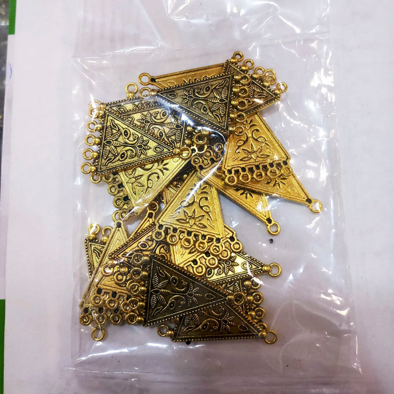 Kriaa DIY Gold Plated Casting Metal Triangle Shaped Charms / Locket / Pendants ( 100/500 Grams)