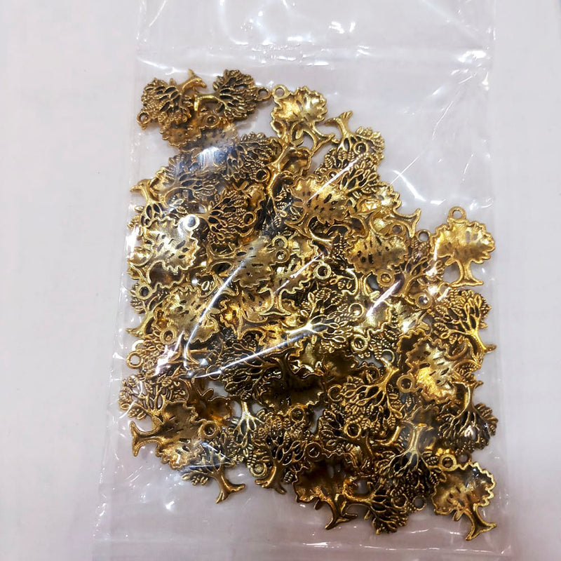 Kriaa DIY Gold Plated Casting Metal Tree ON Life Charms / Locket / Pendants ( 100/500 Grams)