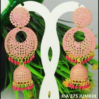 Mahavir Gold Plated Meenakari And Beads Jhumki Earrings