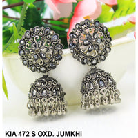 Mahavir Silver Plated Jhumki Earrings  - KIA Jumkhi 472