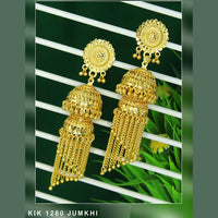 Mahavir Gold Plated Jhumki Earrings