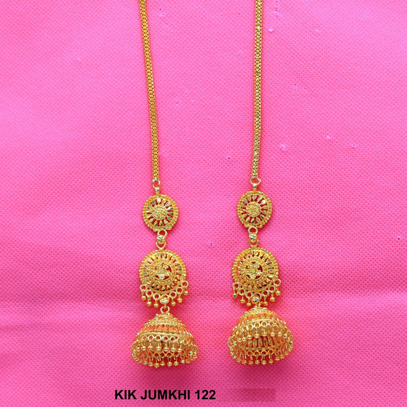 Mahavir Forming Gold Plated Jhumki Earrings  - KIK 122 Jumkhi