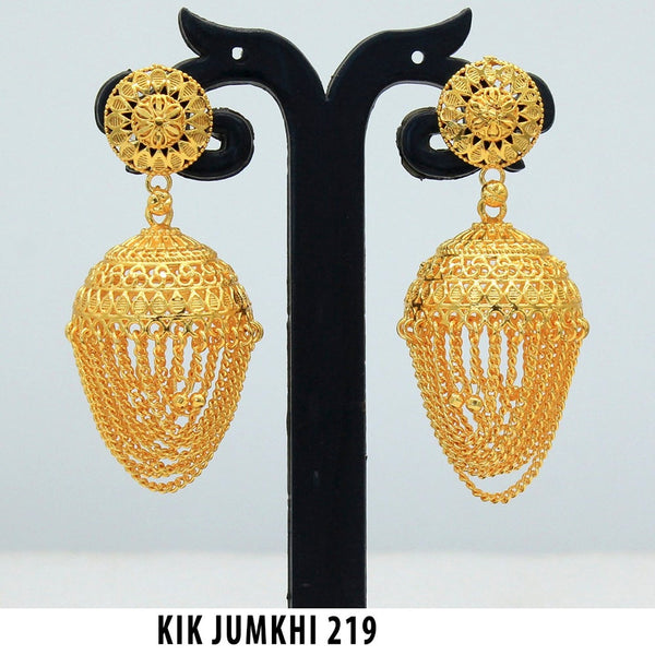 Mahavir Forming Gold Plated Jhumki Earrings  - KIK Jumkhi 219