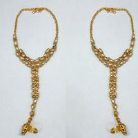 Kumavat Jewels Gold Plated Crystal Stone Hand Panja