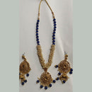 Kumavat Jewels Gold Plated Kundan Stone And Beads Necklace Set