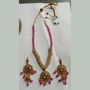 Kumavat Jewels Gold Plated Kundan Stone And Beads Necklace Set