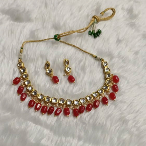 Kumavat Jewels Gold Plated Kundan Stone Necklace Set