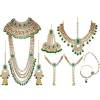 Kumavat Jewels Austrian Stone Gold Plated Bridal Set