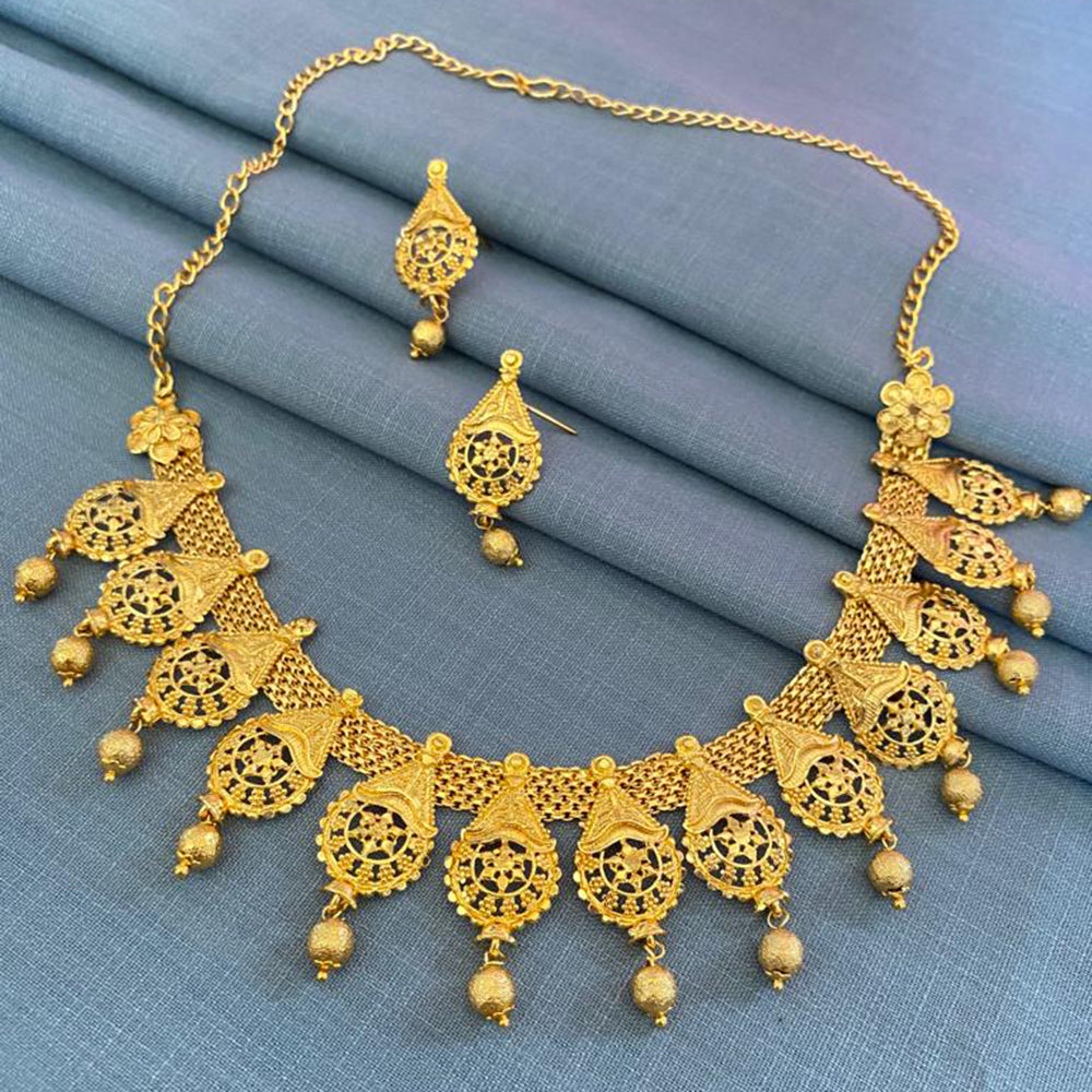 Mahavir Gold Plated Forming Necklace Set