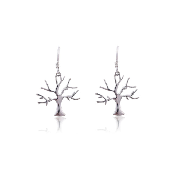 Silver Mountain Sterling Silver Life Of Tree Earring