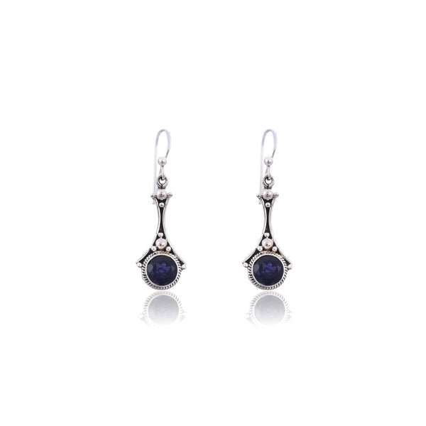 Silver Mountain Sterling Silver Iolite Earring