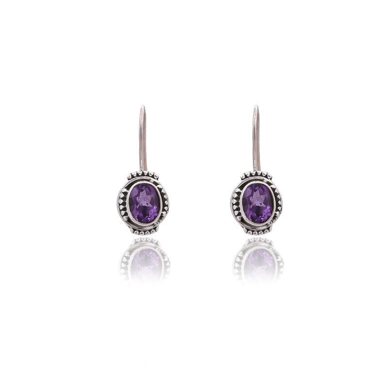 Silver Mountain 925 Silver Amethyst Earring