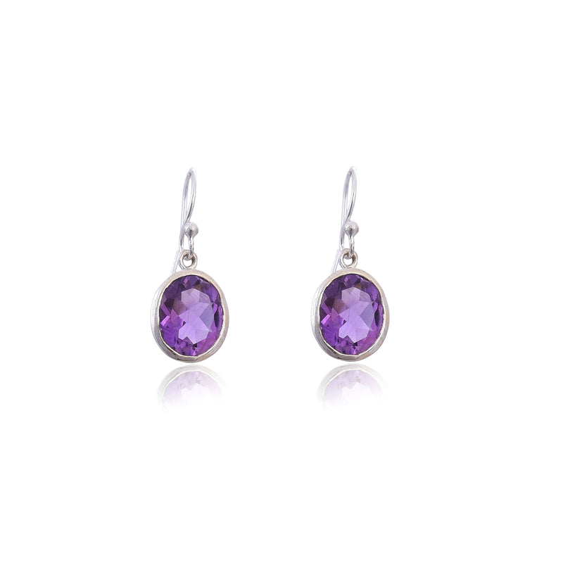 Silver Mountain 925 Silver Amethyst Earring