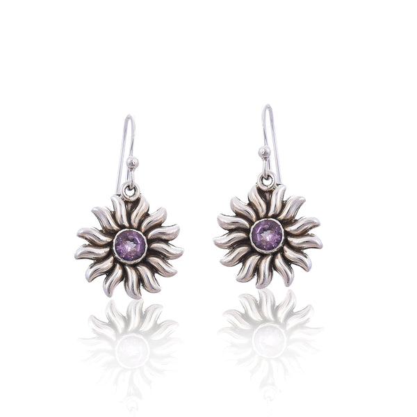 Silver Mountain 925 Silver Amethyst Earring