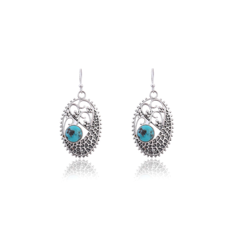 Silver Mountain 925 Turquoise Sterling Silver Earring