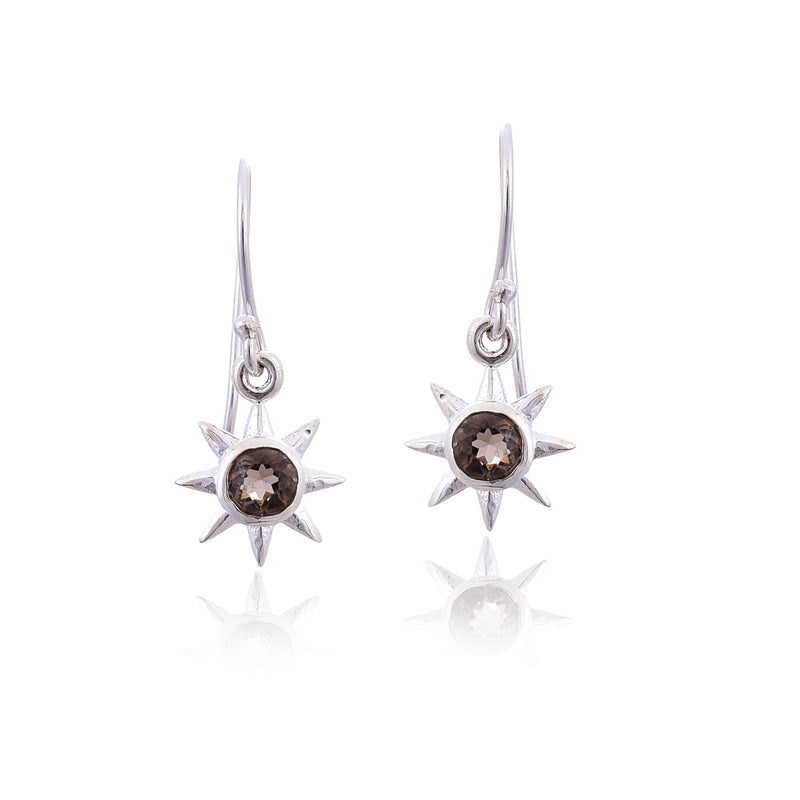 Silver Mountain 925 Silver Smoky Earring