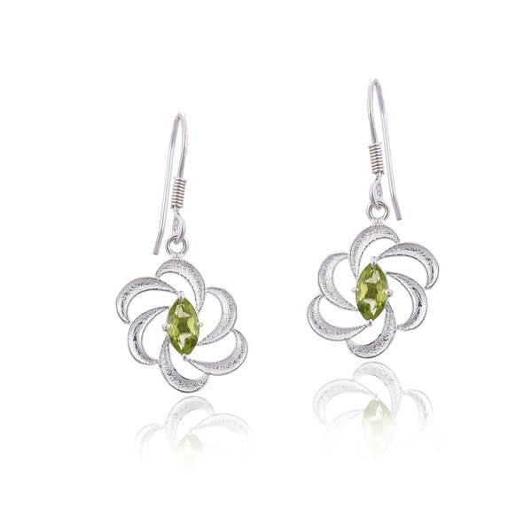 Silver Mountain 925 Silver Peridot Earring