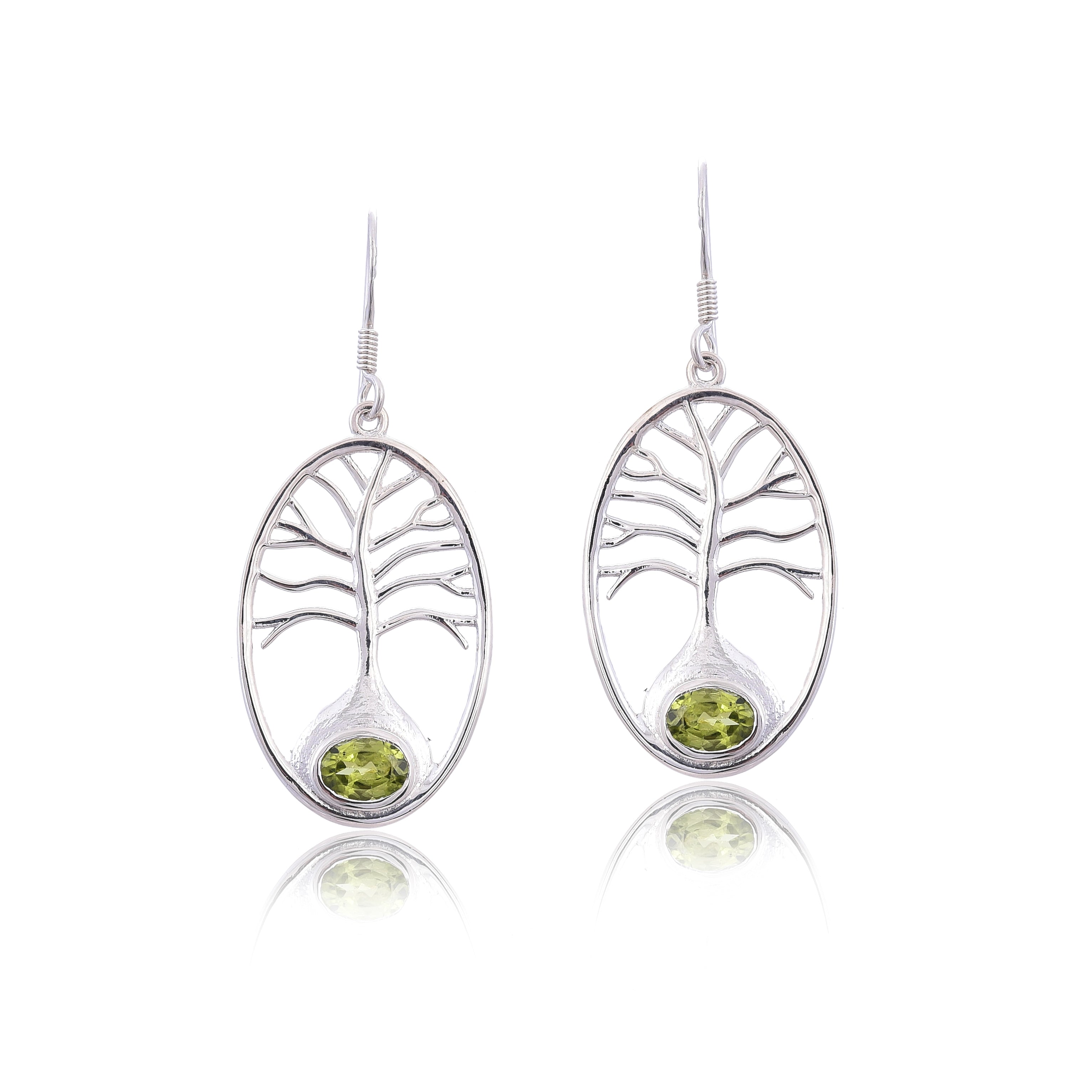 Silver Mountain 925 Silver Peridot Earring