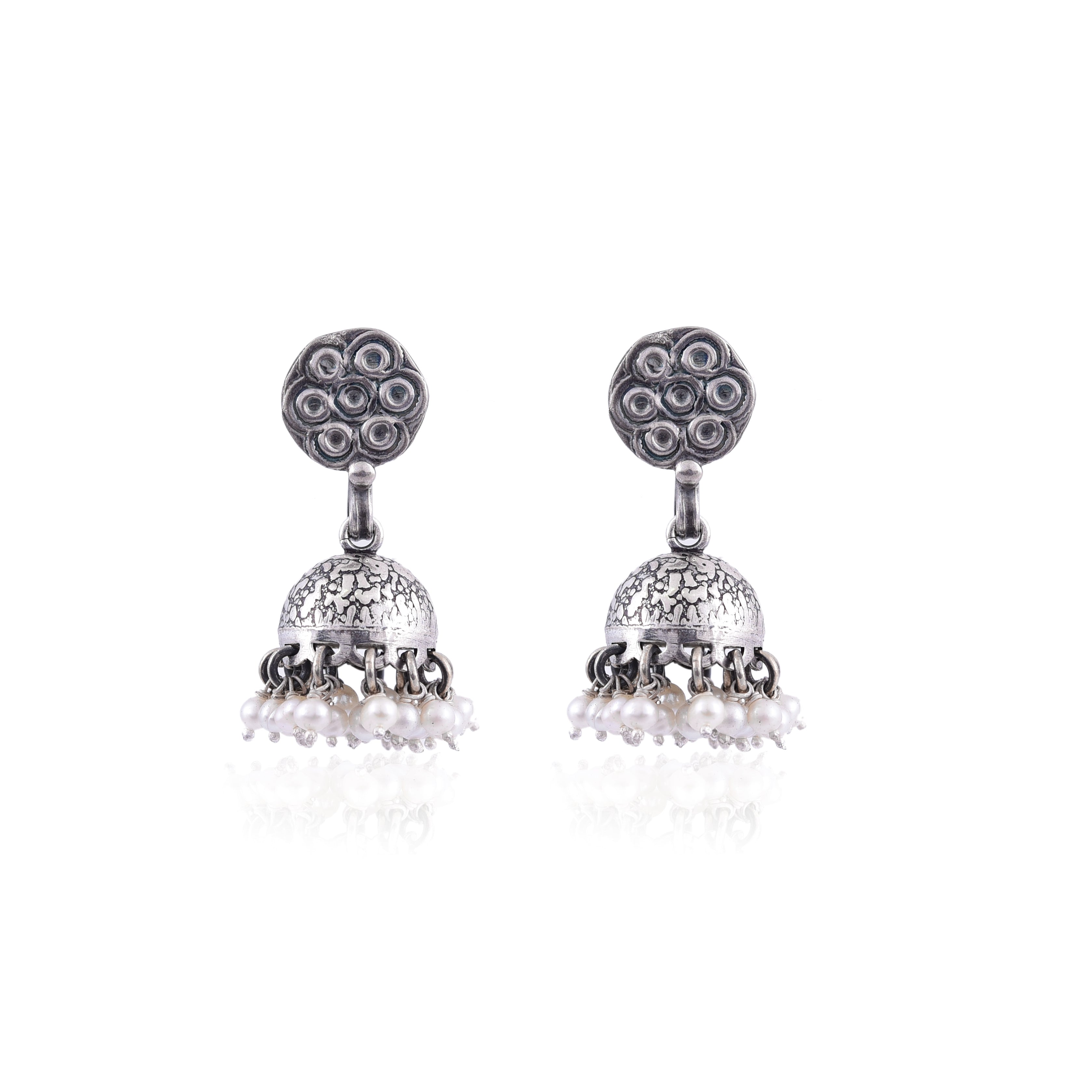 Silver Mountain 925 Sterling Jhumki Earrings