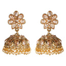 Kord Store Good-Looking Flower Pearl Gold Plated Jhumki Earring For Women  - KSEAR70044