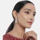 Kord Store Enchanting Latkan Pearls White Stone Gold Plated Jhumki Earring For Women  - KSEAR70050