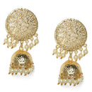 Kord Store Excellent Filigree Design Pearls Gold Plated Jhumki Earring For Women  - KSEAR70053