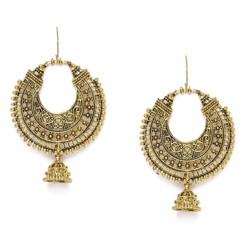 Kord Store Marvellous Chand Bali Matt Finish Jhumki Earring For Women - KSEAR70108