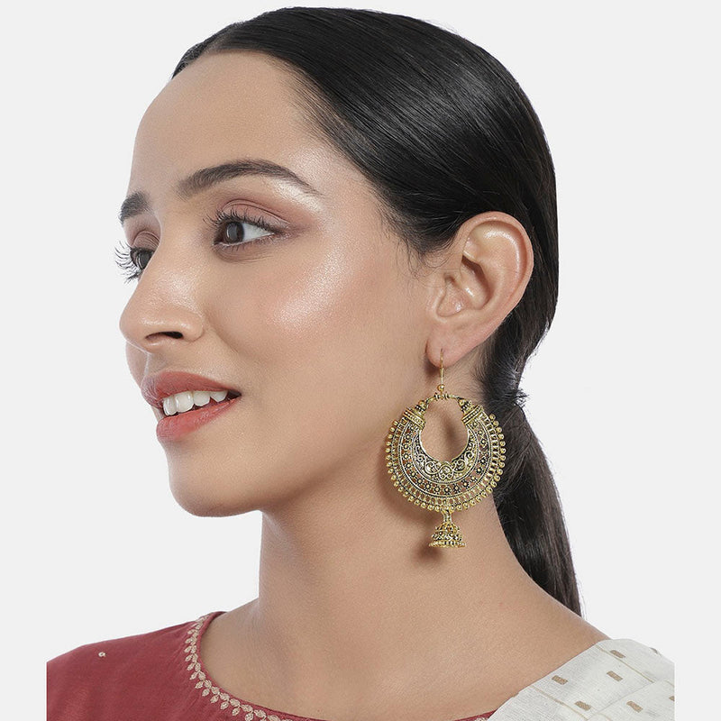 Kord Store Marvellous Chand Bali Matt Finish Jhumki Earring For Women - KSEAR70108