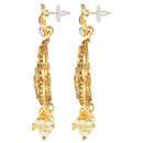 Kord Store Glimmery Flower Latkan Pearl Gold Plated Dangle Earring For Women - KSEAR70213