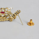 Kord Store Attractive Gold plated Kundan Earrings With Maang tikka For Girls and Women